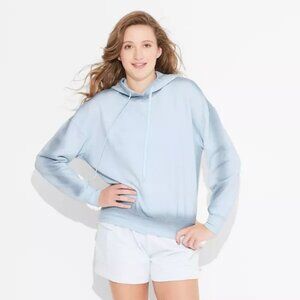 NEW Wild Fable Women's Oversized Hoodie Sweatshirt Light Aqua Blue